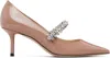 Jimmy Choo Pink Bing Pump 65 Heels In Brown