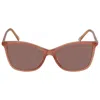 Jimmy Choo Pink Cat Eye Ladies Sunglasses Ba/g/s 0fwm/4s 56 In Brown