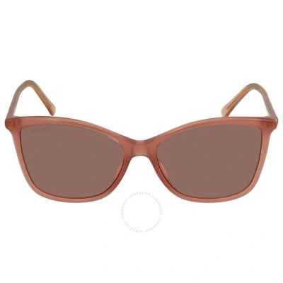 Jimmy Choo Pink Cat Eye Ladies Sunglasses Ba/g/s 0fwm/4s 56 In Nude / Pink