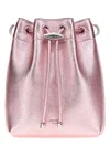 Jimmy Choo Bon Bon Metallic Leather Mini Bucket Bag In Pink