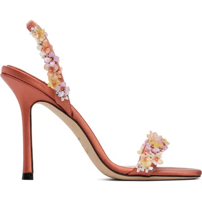 Jimmy Choo Pink Jenn 100 Heeled Sandals In Brown