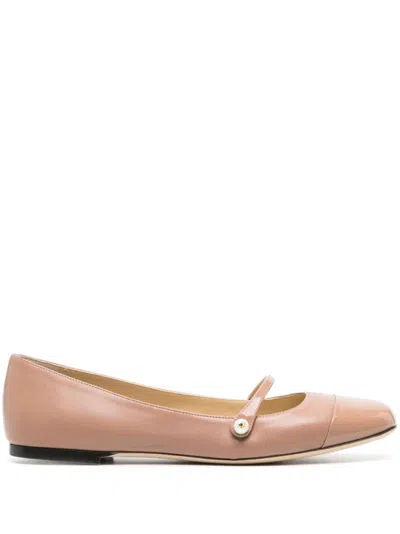 Jimmy Choo Pink Leather Ballet Flats