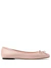 Jimmy Choo Elme Nappa Leather Ballet Flats In Pink