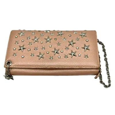 Pre-owned Jimmy Choo Pink Leather Chain/shoulder Wallet () In Multi