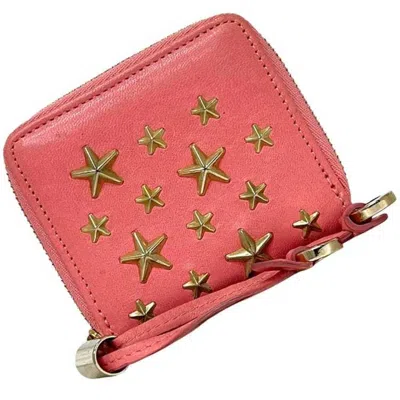 Pre-owned Jimmy Choo Pink Leather Coin Purse/coin Case ()