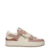 Jimmy Choo Pink Leather Low Tops In Neutral