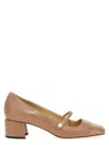 Jimmy Choo Pearl Block Heel Square Toe Ballerina Shoes In Multi