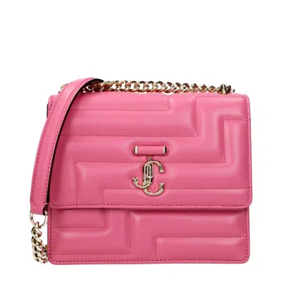 Jimmy Choo Pink Leather Shoulder Women's Bag