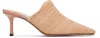 Jimmy Choo Lotta 65 Ruched Tulle Mules In Light Clay Pink