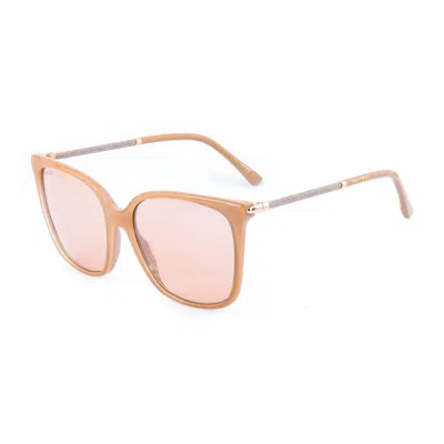 Jimmy Choo Pink Metal Sunglasses In Multi