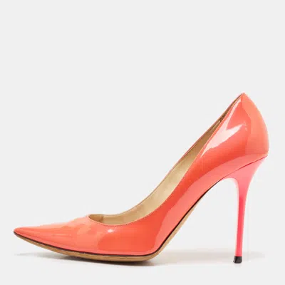 Pre-owned Jimmy Choo Pink Patent Leather Abel Pumps Size 39