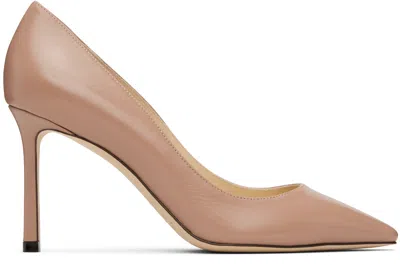 JIMMY CHOO PINK ROMY 85 HEELS