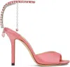 Jimmy Choo 100mm Saeda Satin Sandals In Candy Pink