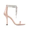 Jimmy Choo Verity 100 Satin Heeled Sandals In Pink