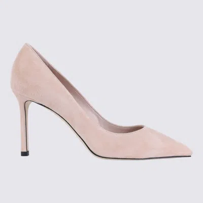 JIMMY CHOO PINK SUEDE PUMPS