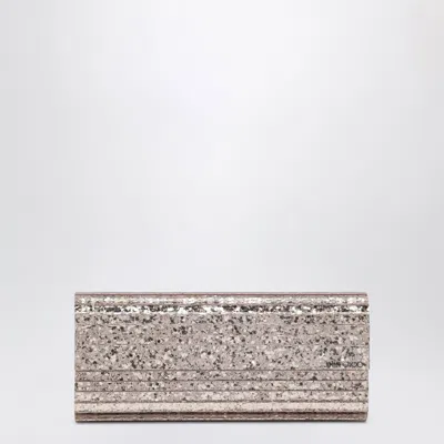 Jimmy Choo Pink Sweetie Glitter Fabric Clutch