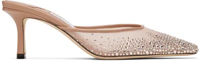JIMMY CHOO PINK VIVI 65 MULES