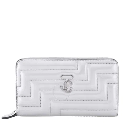 Jimmy Choo Pippa Quilted Nappa Continental Wallet In Blue