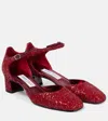 Jimmy Choo Pixie 45 Glitter Pumps In Red