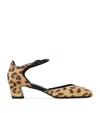 Jimmy Choo Leopard Print Ankle Strap Pumps In Neutral