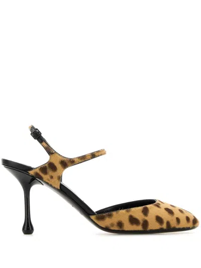 Jimmy Choo Pixie Beige Animal Print High Heel Sandals