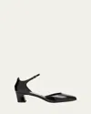 Jimmy Choo Pixie Mary Jane Block-heel Shoes In Black / Crystal