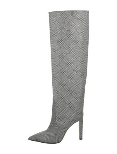 Pre-owned Jimmy Choo Plaid Print Boots