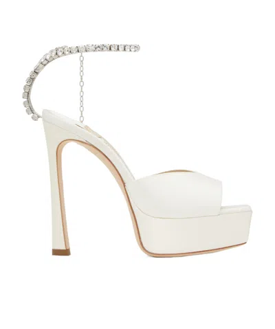 Jimmy Choo Platform High Heel Sandals In Ivory