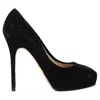 Jimmy Choo Platform Pumps In Black Suede