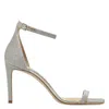 Jimmy Choo Platinum Ice Alva 85 Glitter Sandals