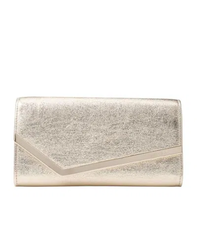 Jimmy Choo Platinum Ice Brilliance Fabric Clutch Bag In Nude