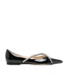 Jimmy Choo Black Flat Shoes In Black