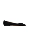 Jimmy Choo Black Romy Ballerina Flats In Black