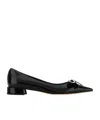 Jimmy Choo Auria Bow-detail Leather Ballet Flats In Black