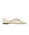 Jimmy Choo Pointed Ballet Shoes In Nude