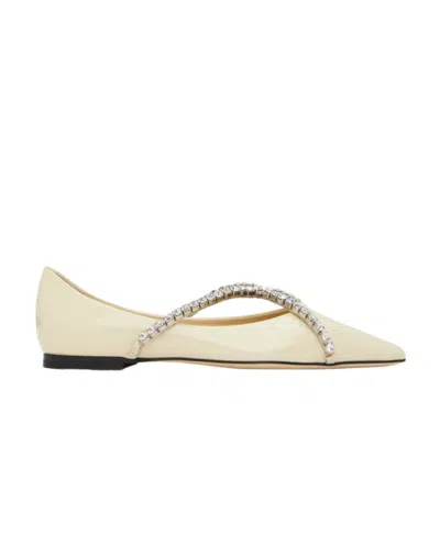 Jimmy Choo Pointed Ballet Shoes In Nude