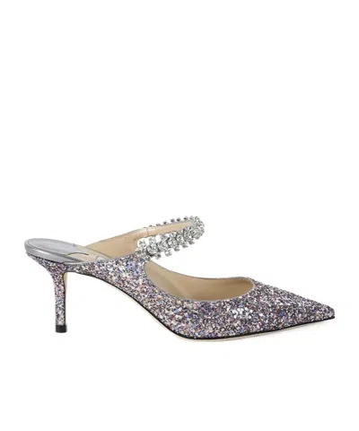 Jimmy Choo Pointed Contrasting High Heels In Gray