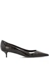 Jimmy Choo Pointed Crocodile-effect Pumps In Brown