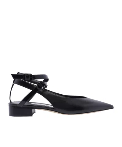 Jimmy Choo Pointed Flat Sandals In Black