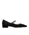 Jimmy Choo Bing Feather-embellished Ballet Flats In Black