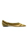 Jimmy Choo Velvet Mesh-panelled Ballerina Shoes In Brown