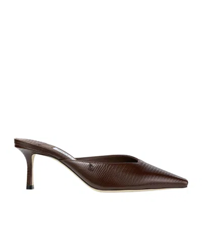 Jimmy Choo Pointed High Heel Sandals In Brown