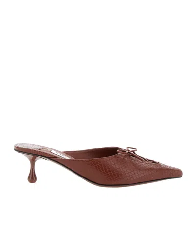 Jimmy Choo Pointed High Heel Sandals In Brown