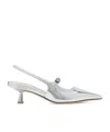 Jimmy Choo 'didi 45' Gold Colored Pumps With Patent Finish In Silver