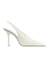 Jimmy Choo Isa Pointed Toe Slingback Pump In White