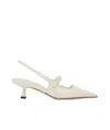 Jimmy Choo Didi 45 Glossy Patent Leather Slingback Pumps In White