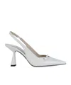 Jimmy Choo 85mm Pearl-embellished Slingback Pumps In White
