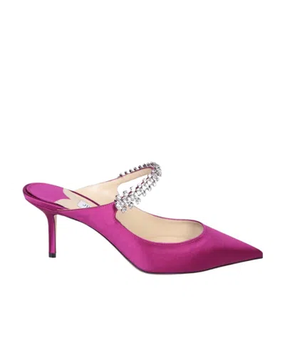 Jimmy Choo Pointed High-heeled Muller Shoes In Pink