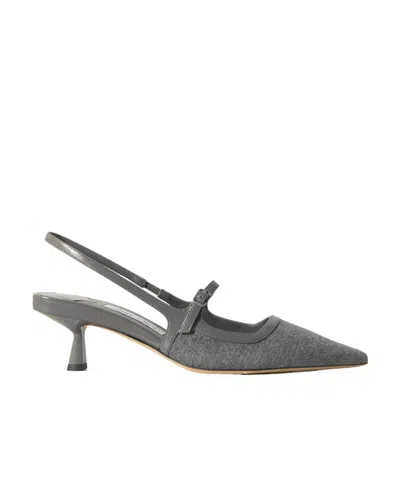 Jimmy Choo Pointed High-heeled Sandals In Gray