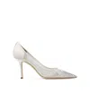 Jimmy Choo 85mm Love Embellished Tulle Pumps